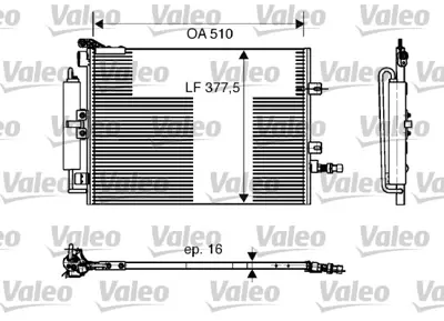 VALEO 818165 Klıma Radyatoru Clıo Iıı Modus 1.2 / 1.4 / 1.6 / 2.0 05> (510×377×16) 