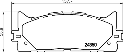 MANDO MPT18 Fren Balatası On Toyota Camry 01-06 Lexus Es 12-18 446506090 446506040 446506091 446506131 4465YZZEG 446506080 446506070 446533470 446533450 446533440