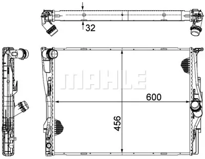 BEHR MAHLE CR 1088 000P Motor Su Radyatoru Oto.Sanz. Premıum Lıne Bmw E81 E82 E87 E88 E90 E91 E92 E93  X1 E84 Z4 E89 17117521046á