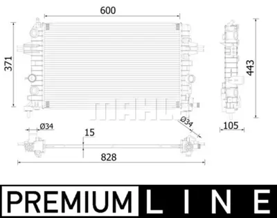 BEHR MAHLE CR 2227 000P Su Radyatörü Brazıng Z16xe Z16xep Z16xer A16xer Astra H Zafıra B 1300266 13145211 13170110 1300409 93174632 93177122 130026613145211 1300258 13170111 1300285