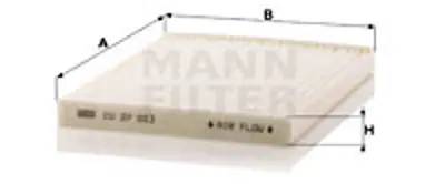 MANN FILTER CU27003 Polen Fıltresı Volvo Fh Iı Fh 13 420 460 500 541 / Fh 16 550 650 750 / Fm Fmx Iı C-K-T Serı 13> 82354791 82379897 23515346 7482379897 VOE82354791 9586164J00 82351884 82351184 7482499570 7482351184