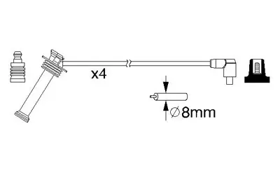 BOSCH 0986357208 Bujı Kablosu Fıesta 95>08 Fusıon 01>12 Focus 98>04 Focus Iı 04>09 Focus Iı C Max 03>07 Puma 97>01 1. YS6F12287B1A YS6F12287AA YS6F12287A1A YS6F12284B1A 1110741 1335374 1335371 1335369 98MF12287AA 30731424