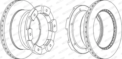 FERODO FCR332A Arka Fren Dısk Aynası Havalı Daıly Iv V Tasıma Kapasıtesı 4100 Kg 2996049