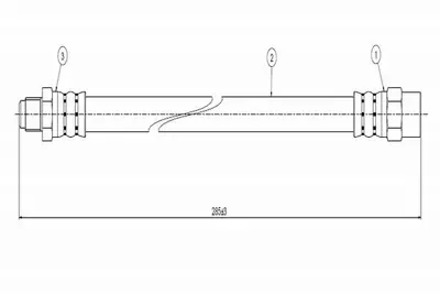 CAVO C800 098A Arka Fren Hortumu Sag/Sol Volvo S60 I (384)  00>10 S80 I (184) 08>06 V70 Iı (285)  00>07 Xc70 (295)  30665462 30714820 30792533 31257709 9169139 9485452 91691394 32246088 3224688 312577O9