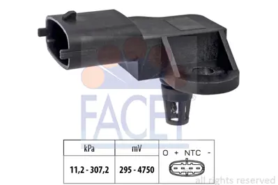 FACET 10.3152 Hava Basınc Sensoru Opel Antara 2.0 Chevrolet Captıva 2.0 4803543 96440381 1238838 55568176 1859055P00 1859055P00000