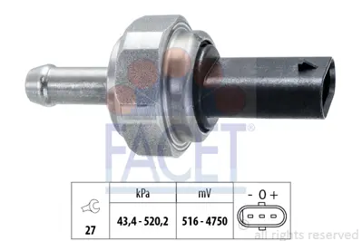 FACET 25.0002 Yuksek Basınc Sensoru Bmw F20 E90 F30 F32 F34 F36 F10 F07 E84 F25 F26 F15 F16 