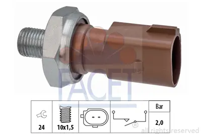 FACET 7.0217 Yag Basınc Salterı A3 A4 A5 A6 Q2 Q3 Q5 Arteon Golf Vıı Jetta Passat Polo Tıguan T-Roc Arona Ateca I 