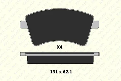 KALE 24693 187 04 ANS KD13 On Fren Balatası Kangoo Iıı 08> Mercedes Cıtan 13>21 1.2 Tce 1.5 Dcı 1.6 4154300022 410601334R 410603750R 410605649R 7701209864 7701210110 7701210174 A4154210310 A4154210610 A4154300022