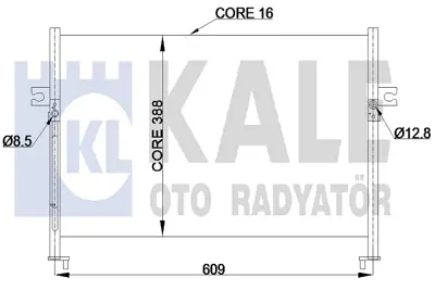 KALE 342425 Klıma Radyatoru Komple Starex 2001> 976064A000 976064A250 976064A002 976064A252 976064A251 976064A100 976064A001 976064A525 8283023 8FC351038761