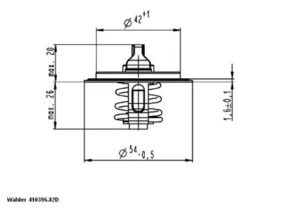 WAHLER 410396.82D Termostat 03L121113A