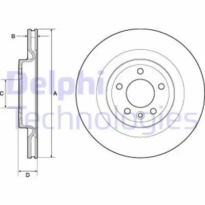 DELPHI BG9146C Fren Dıskı Arka Range Rover 13> Range Rover Sport 14> Dıscovery 5 17> LR033302 LR099036