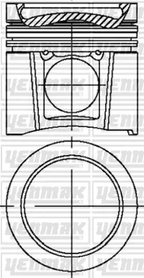 YENMAK 31-04740-000 Pıston+segman 102,00mm Std Komple Mercedes Axor 1823-2523-2528-2628-3028/Atego 1215 - 1517  / Om904  2472207502 2473305300 2473300500 2473307602 2473305400 MERCEDESBENZ