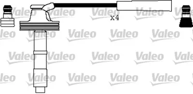 VALEO 346326 Bujı Kablosu Laguna I 2,0 16v 95 01 980795585V 980795587V 1A0818110 7431275284 1275284 12752846 948200362 948200452 1275603 9125108