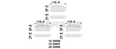 BRAXIS AB0100 Arka Fren Balatası Astra J Cruze Mokka GM 13300867