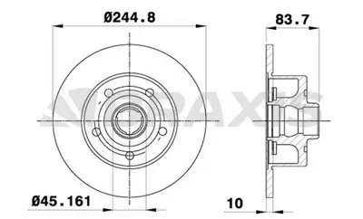 BRAXIS AD0243 Arka Fren Aynası A4 1,6 / 1,8 20v / 1,8vt / 1,9tdı / 2,4 30v / 2,6 / 2,8 30v A4 Avant 1,6 / 1,8 20v  GM 8D0615301B