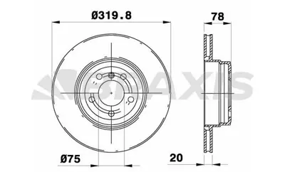 BRAXIS AD0981 Fren Dıskı Arka Bmw X5 E70 Lcı F15  X6 E71 F16 GM 34216771970