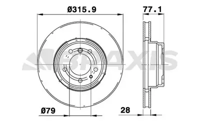 BRAXIS AD1016 Fren Dıskı On Bmw E38 94>01 GM 34111162093