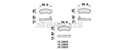 BRAXIS AB0415 Fren Balatası Arka Nıssan Almera 1995-2000 Maxıma 2000-2003 (Abs Lı Araclar Icın) GM 440600N690