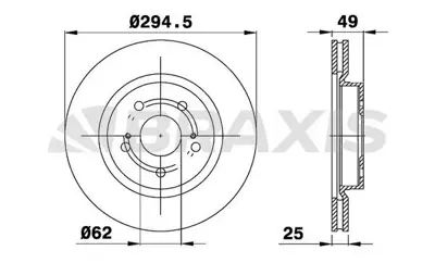 BRAXIS AE0181 On Fren Dısk Aynası Havalı Suzukı Grand Vıtara 1.6 2.0 1.9 Ddıs 05-12 (294x5) GM 5521165J00