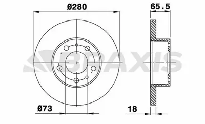 BRAXIS AE0134 On Fren Dısk Aynası Ducato Boxer Jumper 14q (15 Jant) 94>02 Hava Sogutmasız GM 1300500080