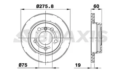 BRAXIS AE0149 Fren Dıskı Arka Havalı Bmw E36 E46  GM 34211162315