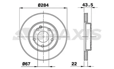 BRAXIS AE0216 Fren Dıskı On C-Class W202 93>00 S202 96>01 GM 2024210912