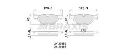 BRAXIS AA0082 Arka Fren Balatası Bmw E46 E85 GM 34211160340