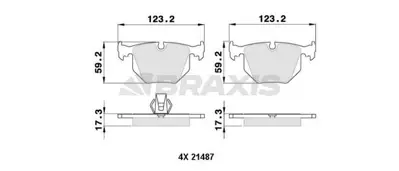 BRAXIS AA0094 Fren Balatası Arka Bmw E53 E83 E46 GM 34211162862