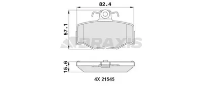 BRAXIS AA0120 Arka Fren Balatası Nıssan Prımera P11 96-02 Almera 00-> GM 440603F025