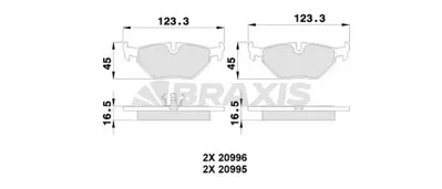 BRAXIS AB0249 Fren Balatası Arka Bmw E36 Z3 E32 E34 E36 M3 E34 M5 GM 34111161455