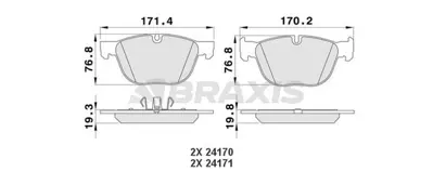 BRAXIS AA0183 Fren Balatası On Bmw E70 E71 F15 F85 F16 F86 GM 34114074370