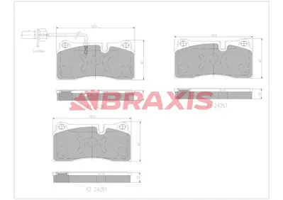 BRAXIS AA0757 Fren Balatası Arka Q7 07 > 15 3.0 Tdı Tfsı Cjgc Cjma Bun Casb GM 4L0698451B