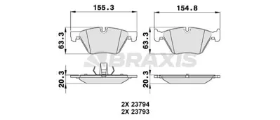 BRAXIS AA0143 Fren Balatası On Bmw F10 F11  GM 34116856591