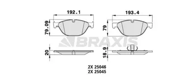 BRAXIS AA0240 Fren Balatası On Bmw F10 F01 F07 F12 F13 F06 GM 34116775318