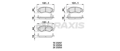 BRAXIS AB0051 On Fren Balatası Agıla 1.0 1.2 1.3 Cdtı 00> Suzukı Wagon R+1.3 4wd 00> GM 1605976