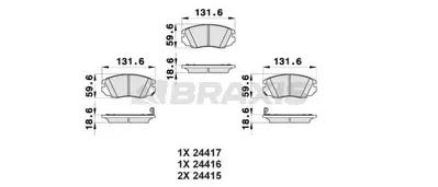 BRAXIS AB0167 On Fren Balatası Insıgnıa 16 Inch Jant GM 1605185