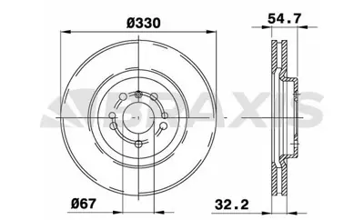 BRAXIS AD0410 Fren Dıskı On 4-Matic W166 15>19 C292 15>19 W251 06>12 GM A1644210412