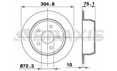 BRAXIS AD1029 Arka Fren Dıskı Jeep Grand Cherokee Iı 99>05 GM 52098666