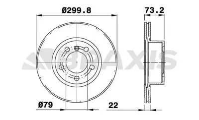 BRAXIS AD1031 Fren Dıskı On Bmw F20 F30 F32 F34 F36 GM 34116792217