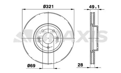 BRAXIS AD0991 On Fren Dısk Aynası Hyundaı Santa Fe 2 2.2crdı GM 517122B700