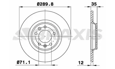 BRAXIS AE0115 Arka Fren Dısk Aynası Psa 508 C5 607 Rcz 1.6hdı GM 4246P4