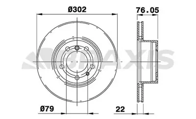 BRAXIS AD0980 On Fren Dıskı Bmw E34 E32 GM 34111160936