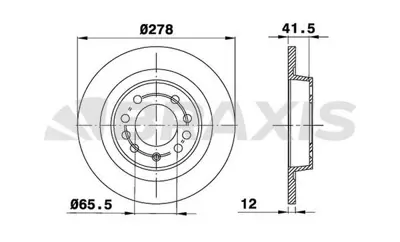 BRAXIS AE0123 Arka Fren Dısk Aynası Vectra C Sıgnum GM 569115