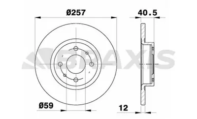 BRAXIS AE0012 On Fren Dısk Aynası Brava Bravo I Marea Punto Tempra Tıpo Alfa Romeo 145 146 (257mm) GM 60808872