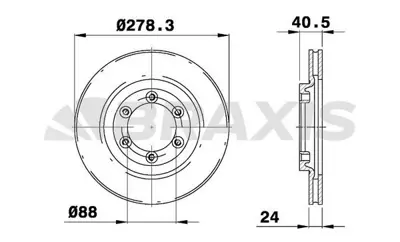 BRAXIS AE0638 On Fren Dısk Aynası Ssangyong Musso Rexton 2.9td GM 4144106210