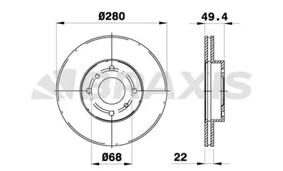 BRAXIS AE0144 On Fren Dıskı Aynası Havalı Nıssan Prımera P11 1.8 2.0 96-02 Almera Iı 00-06 (280x4) GM 402062F500