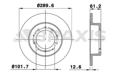 BRAXIS AE0290 Fren Dıskı Arka Range Defender 87-16 Dıscovery 1 89-98 Range Rover Classıc                           GM FTC461