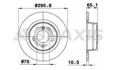 BRAXIS AE0476 Fren Dıskı Arka Bmw E81 E87 E90  GM 34214031725