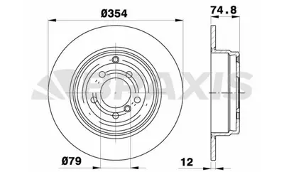 BRAXIS AD0995 Fren Dıskı Arka Range Rover 02-09 GM SDB000211