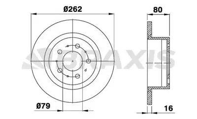 BRAXIS AD0791 Arka Fren Dısk Aynası Ducato Iıı Boxer Iıı Jumper Iıı 2.2hdı (100bg 120bg) 3.0hdı 160 Cap:300mm GM 424941